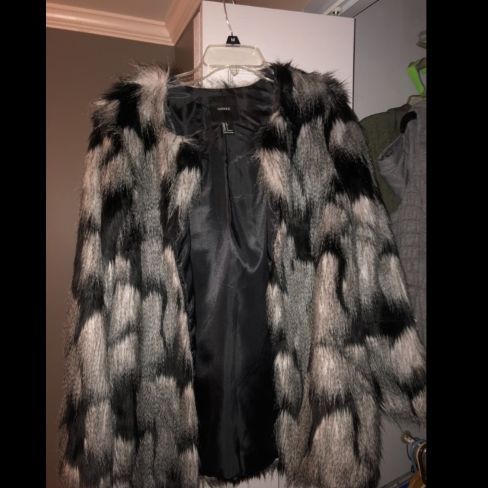 Faux fur coat